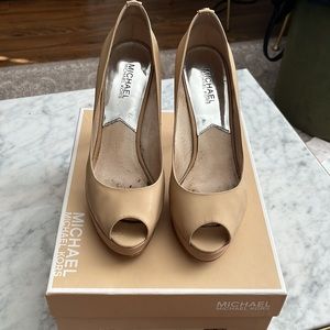 Michael Kors patent nude shoe